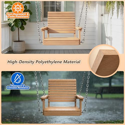 4 FT Single Porch Swing (Natural / 1 Seat)