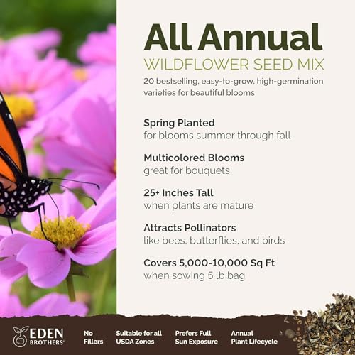 All Annual Wildflower Mixed Seeds for Planting
