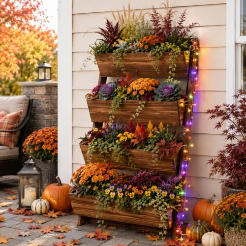 4ft 4 Tier Lighted Wall (51"h-4-tier Raised Garden Bed)