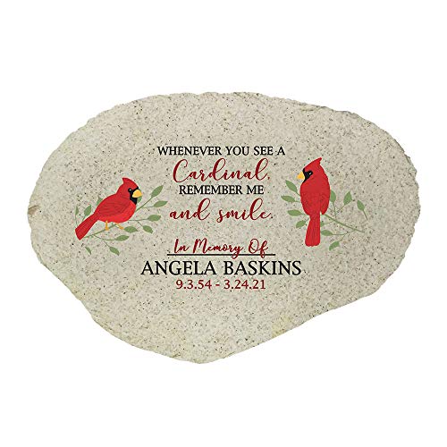 Remember Me Cardinals Personalized Memorial Garden Stone (Cardinals / Large)