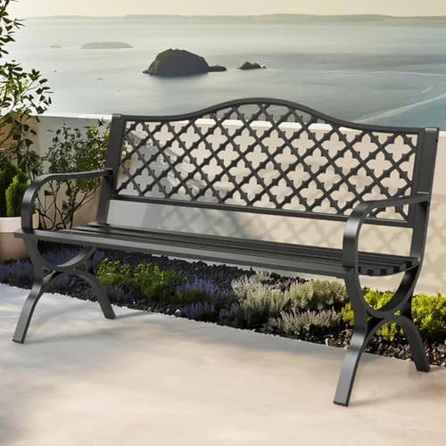 50" Garden Metal for Outdoors Weatherproof 2 (Style4 Black)