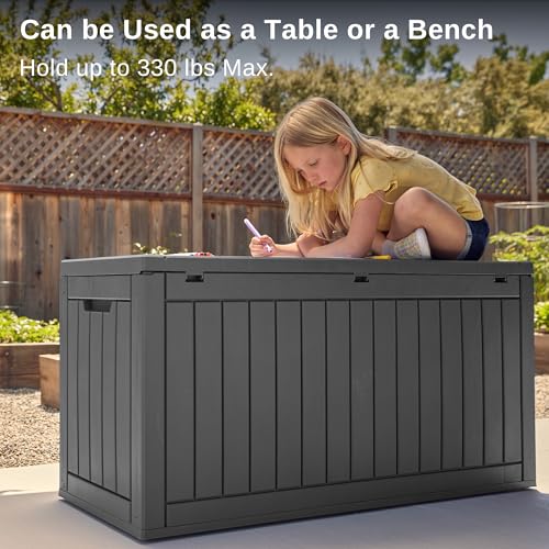 Outdoor Storage Box (Black / 60 Gallon)