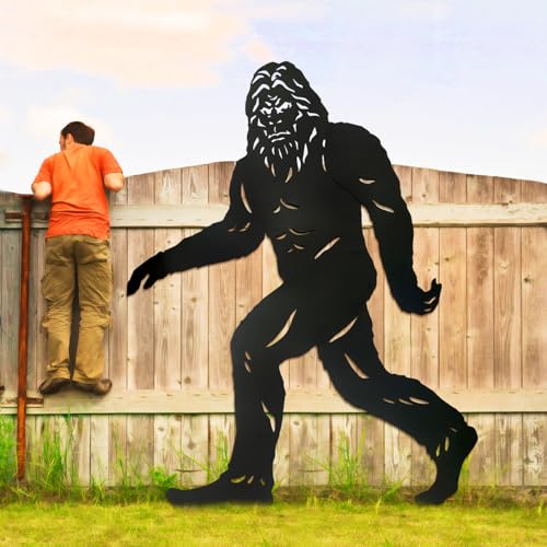 7.4ft Bigfoot Metal Outdoor Decor Big Foot Sasquatch Gifts for Men Dad Women Bigfoot Silhouette Statues for Outside (7.4ft Bigfoot)
