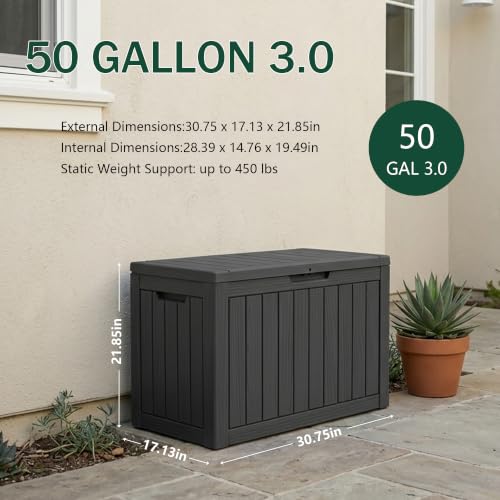 Outdoor Storage Box (Black / 50 Gallon 3.0)