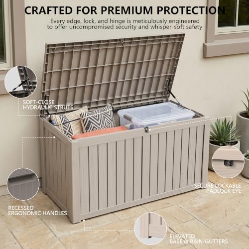 Outdoor Storage Box (Grey / 180 Gallon 3.0)