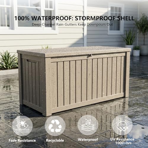 Outdoor Storage Box (Grey / 180 Gallon 3.0)