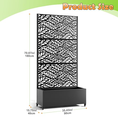 Metal Raised Garden Bed (Black-spring / 71" x 35" x 16")