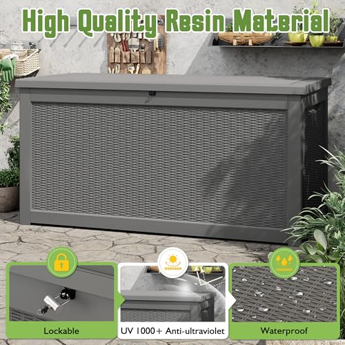 Outdoor Storage Box (Grey / 330 Gallon)