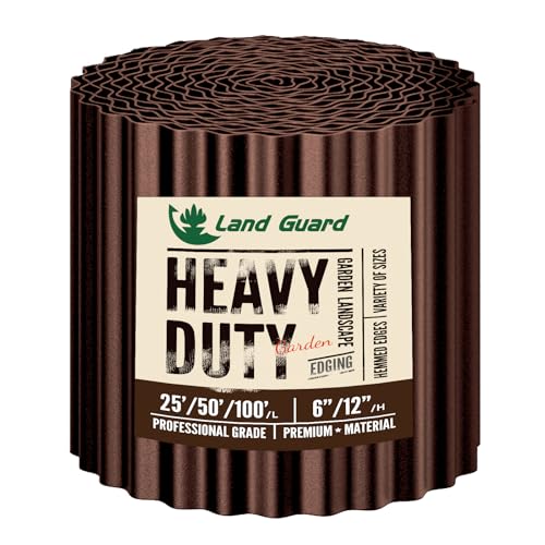 Corrugated Garden Edging Border (Brown / 12 Inch×100 Ft)