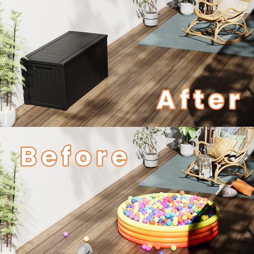 Outdoor Storage Box Waterproof (Black / 200 Gallon)