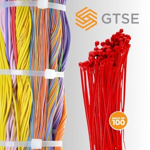 6 Inch Red Nylon Zip Ties (100 Count )