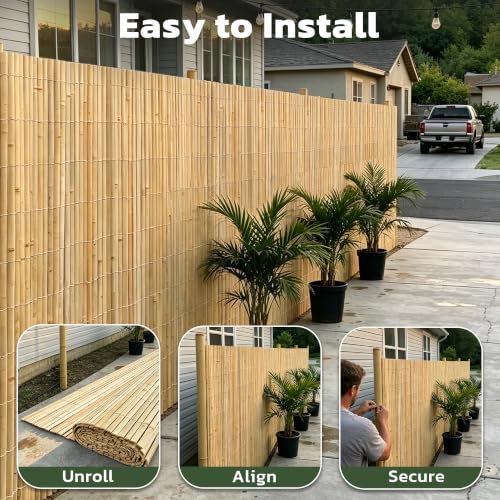Natural Bamboo Slat Screening (6ft*10ft)