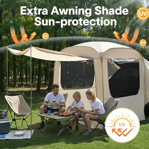 SUV Tailgate Tent with Sunshade Awning (6'x6'x6.6'H)