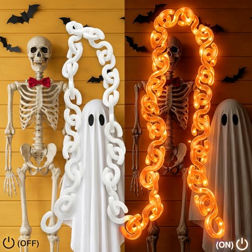 16.4 ft Halloween Chain Lights (Orange / 16FT)