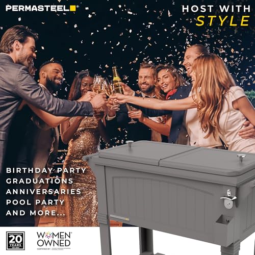 Party Cooler with Divider (80-Qt with Divider / Gray)