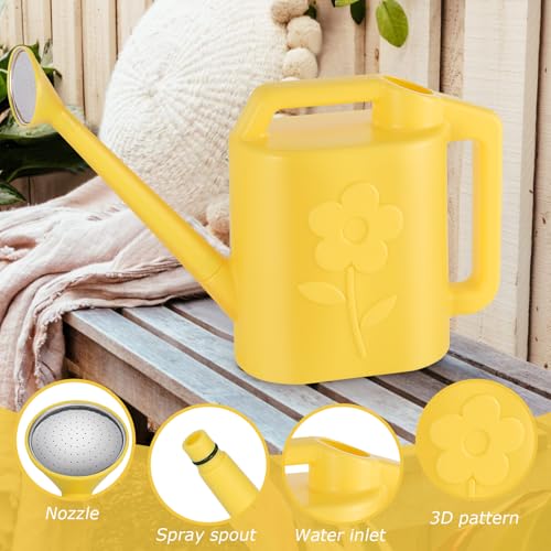 2 Gallon Watering Can for Indoor Plants (Yellow / 2 Gallon)