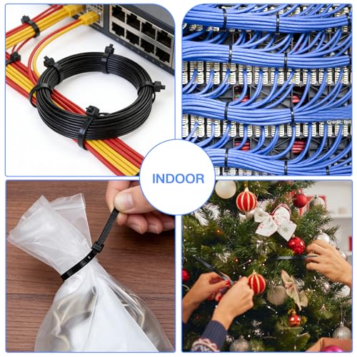 14 Inch Black Nylon Zip Ties (14" (70lb))