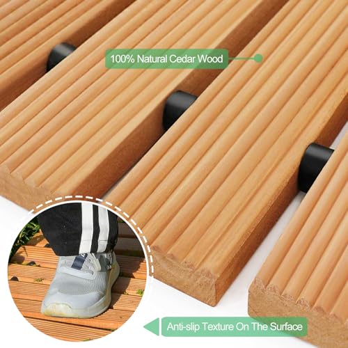 12' Wooden Garden Pathway (12ft (L) x 22in (W) / Natural-straight)