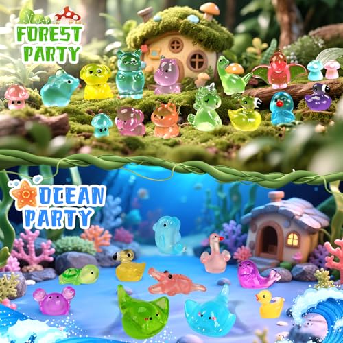 120 Pcs Mini Resin Animals