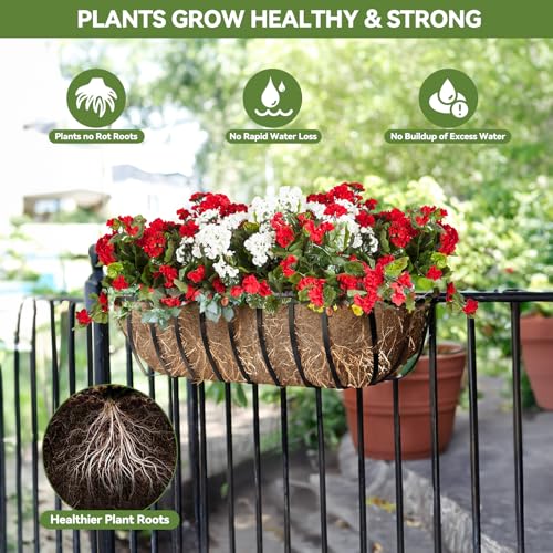 3Pcs Trough Coco Liner 24" Coco Coir Liners for Planters (24inch -3PCS)
