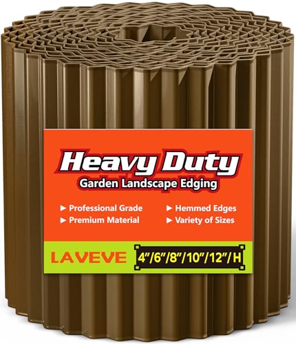 Corrugated Metal Garden Edging 6" x 20Ft (Bronze)