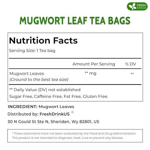 Premium 25 Mugwort Leaf Tea Bags (25 Tea Bags)