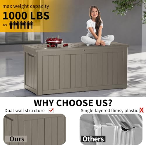 300 Gallon Outdoor Storage Box (Grey / 265GAL)