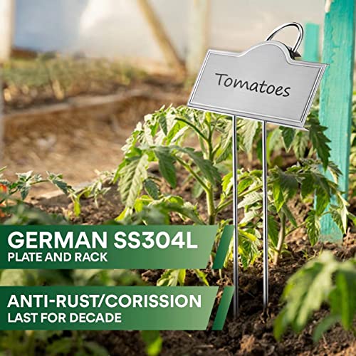Stainless Steel 304 Plant Labels for Garden Outdoor (25 Count)
