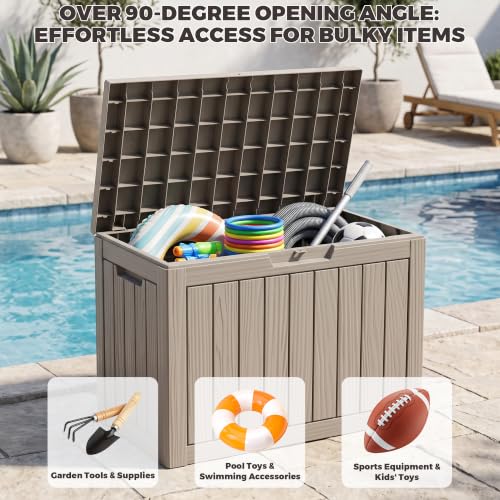 Outdoor Storage Box (Grey / 50 Gallon 3.1 M)
