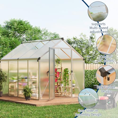 6 x 8 FT Greenhouse (Silver / 6x8FT)