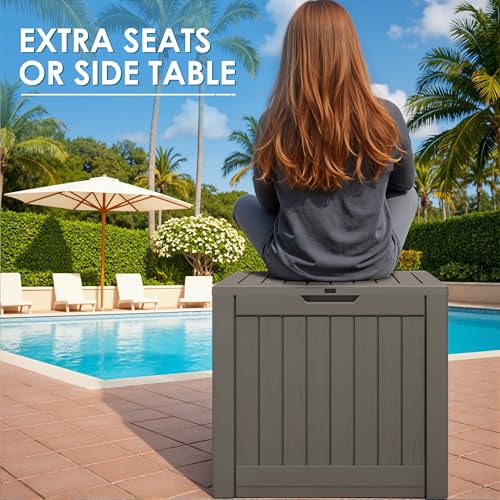 40 Gallon Outdoor Deck Box (40 Gallon / Dark Brown)