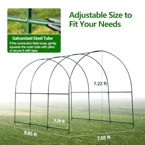 Large Garden Support Arch Frame for Climbing Plants (9.85 x 7.05 x 7.22 ft)