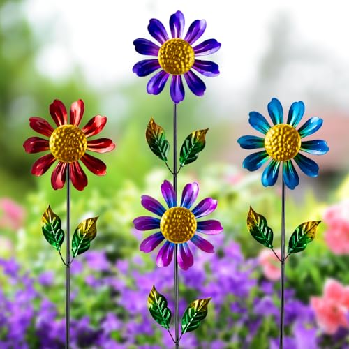 4 Pack Wind Spinner Outdoor (Sunflowers-4Pack)
