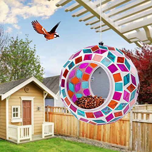 Glass Bird Feeder Outside