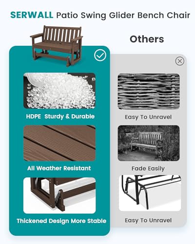 2 Person Glider Bench (Coffee / 1 Pack)