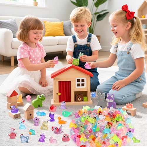 265pcs Mini Resin Animals (Multicolored 265pcs Resin Animals)