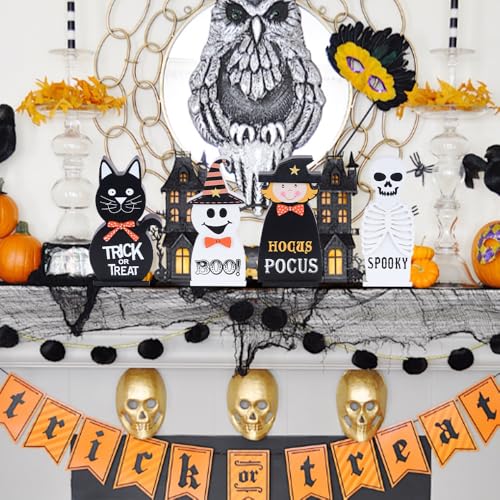 Halloween Decorations Indoor (Halloween - Ghost, Cat, Skull, Witch)