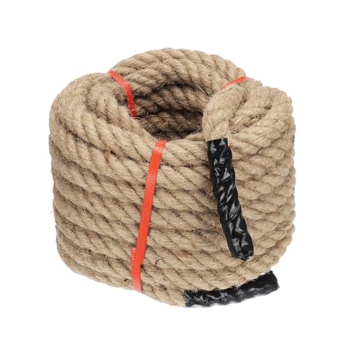 1" x 50 ft Twisted Manila Rope Jute Ropes Natural Thick Jute Twine Burlap for Docks Railings Bundling Craft Tug of War Decorating