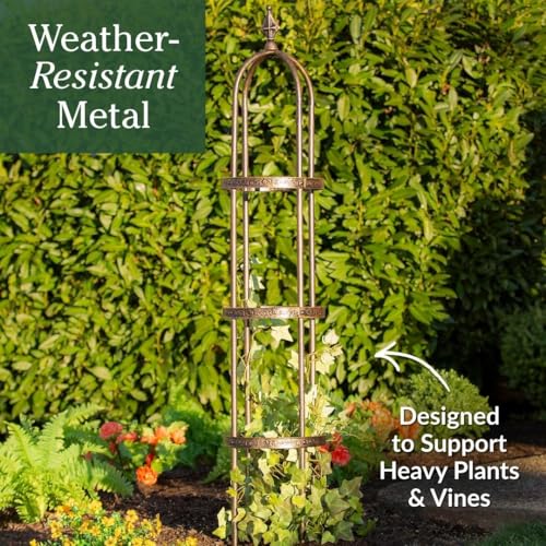 Metal Garden Obelisk (Antique Copper)