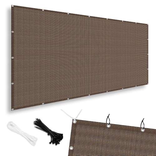 Shade Cloth 5x12 FT Sun Shade (5' x 12' custom size / Brown)