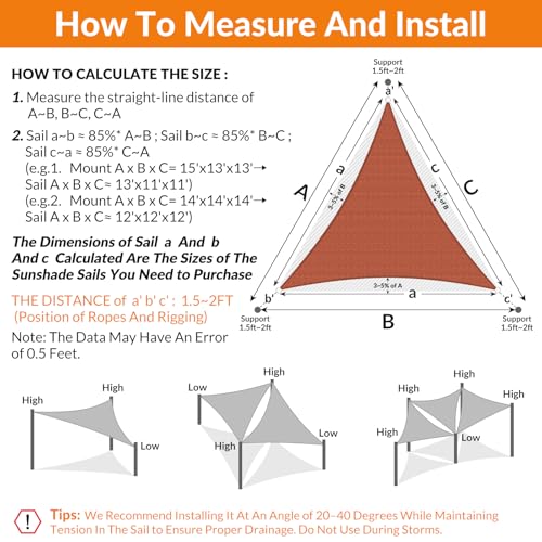 15'X22' Sun Shade Sail Rust Red Curved Square Customizable (Rust Red / 15'X22' custom)