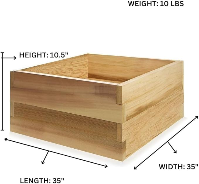 All Things Cedar RG36-2 3-ft x 3-ft 2-Tier Cedar Raised Garden Box | Expandable Plant Bed, Stackable Wooden Planter - Easy Assembly, Western Red Cedar Build, Outdoor Gardening Solution