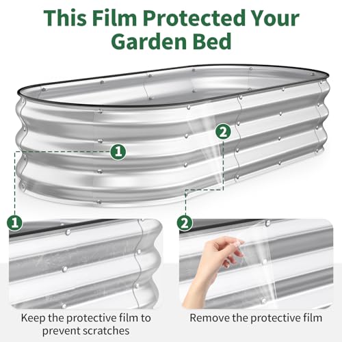 Raised Garden Bed (Silver / 5x2x1FT)
