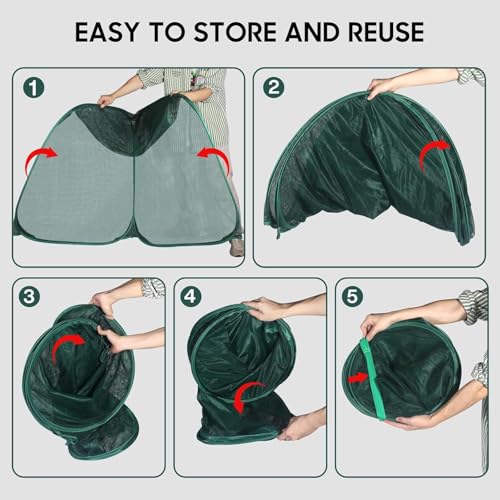 2Pc Pop Up Mesh Plant Cover (Green / 2 pieces)