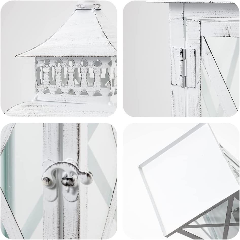 Lantern Decorative Indoor & Outdoor (White / 14.8'' / 1 Pc)