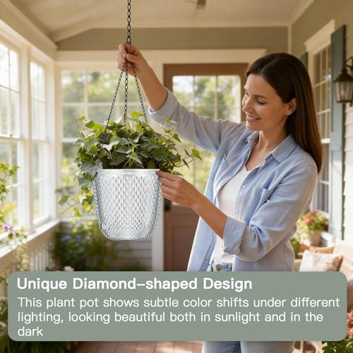 Hanging Planters for Indoor Plants (Clear / 5.7in)