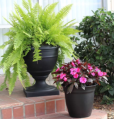 Eclipse Round Planter with Saucer