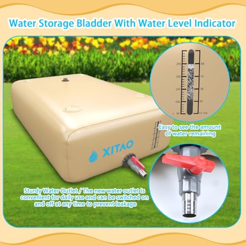264Gal 1000L Water Bladder Tank w (264 Gal / Yellow)