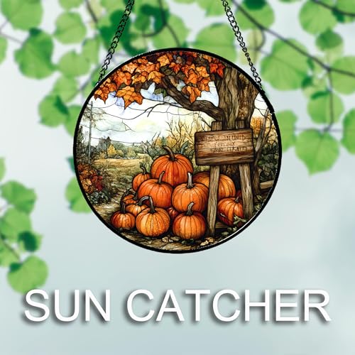 Snowy Christmas Cabin Stained Glass Window Hanging Suncatcher Gifts 6.3" (Orange / 6.3x6.3 IN)