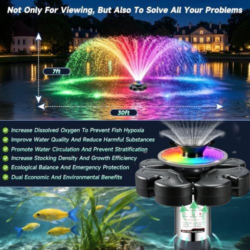 Pond Fountain Aerator (Black D)